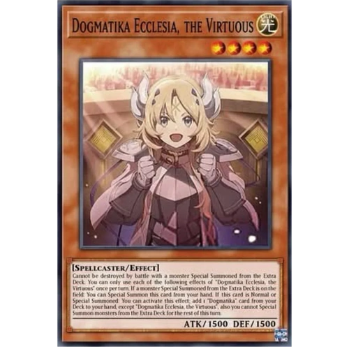 CH01-EN014 "Dogmatika Ecclesia, the Virtuous" Secret Rare 1st Edition NM
