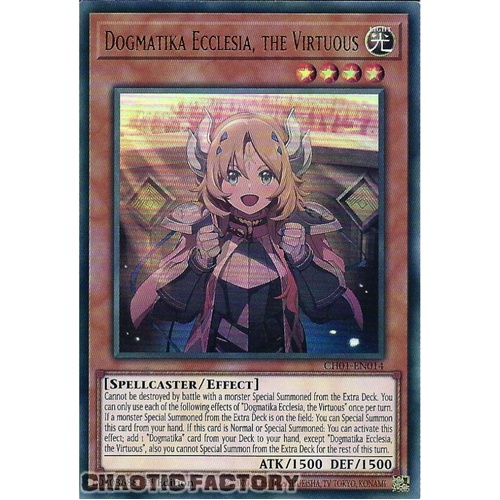 CH01-EN014 Dogmatika Ecclesia, the Virtuous Ultra Rare 1st Edition NM