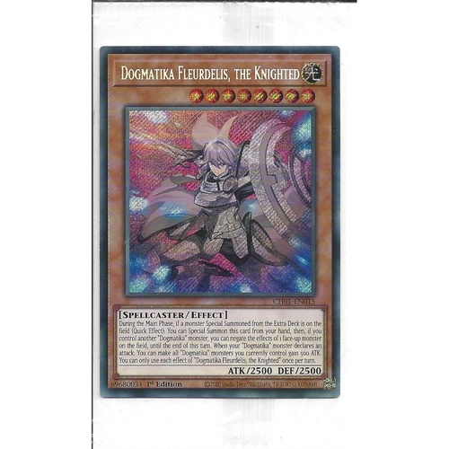CH01-EN015 "Dogmatika Fleurdelis, the Knighted" Secret Rare 1st Edition NM