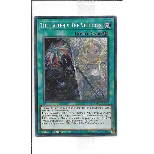CH01-EN019 "The Fallen & The Virtuous" Secret Rare 1st Edition NM
