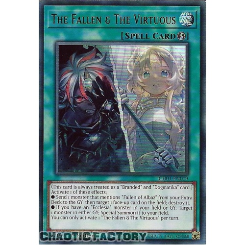 CH01-EN019 The Fallen & The Virtuous Ultra Rare 1st Edition NM