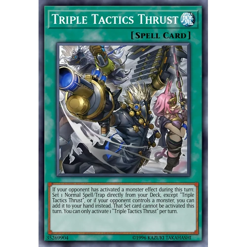 CH01-EN030 "Triple Tactics Thrust" Secret Rare 1st Edition NM