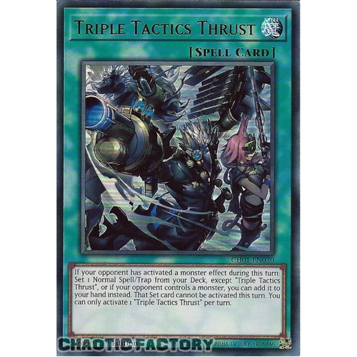 CH01-EN030 Triple Tactics Thrust Ultra Rare 1st Edition NM