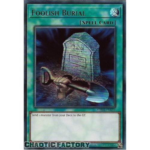 CH01-EN031 Foolish Burial Ultra Rare 1st Edition NM