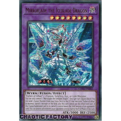 CH01-EN042 Mirrorjade the Iceblade Dragon Ultra Rare 1st Edition NM