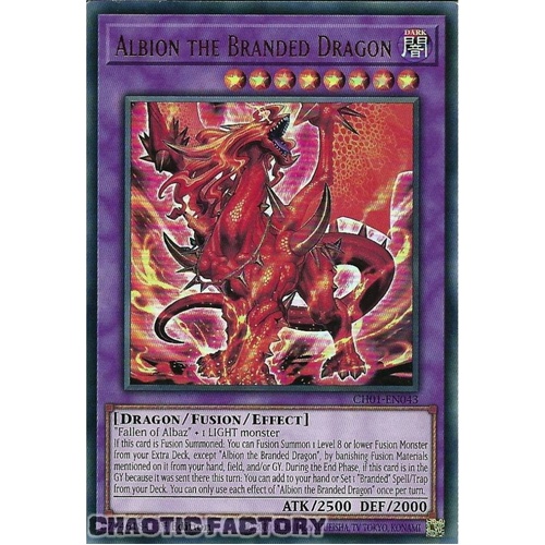 CH01-EN043 Albion the Branded Dragon Ultra Rare 1st Edition NM