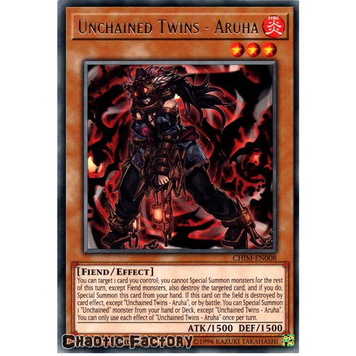 CHIM-EN008 Unchained Twins - Aruha Rare 1st Edition NM
