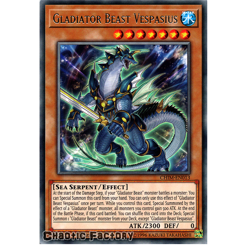 CHIM-EN013 Gladiator Beast Vespasius Rare 1st Edition NM