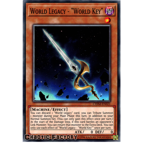 CHIM-EN021 World Legacy - World Key"" Common 1st Edition NM