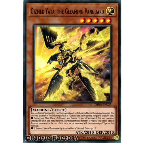 CHIM-EN023 Gizmek Yata, the Gleaming Vanguard Super Rare 1st Edition NM