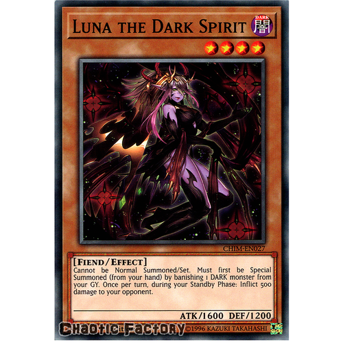 CHIM-EN027 Luna the Dark Spirit Common 1st Edition NM