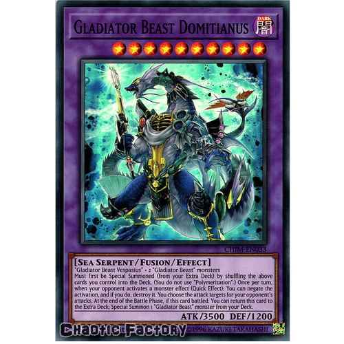 CHIM-EN033 Gladiator Beast Domitianus Super Rare 1st Edition NM