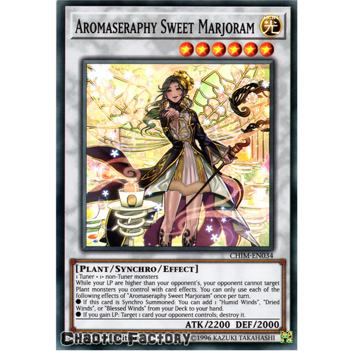 CHIM-EN034 Aromaseraphy Sweet Marjoram Super Rare 1st Edition NM
