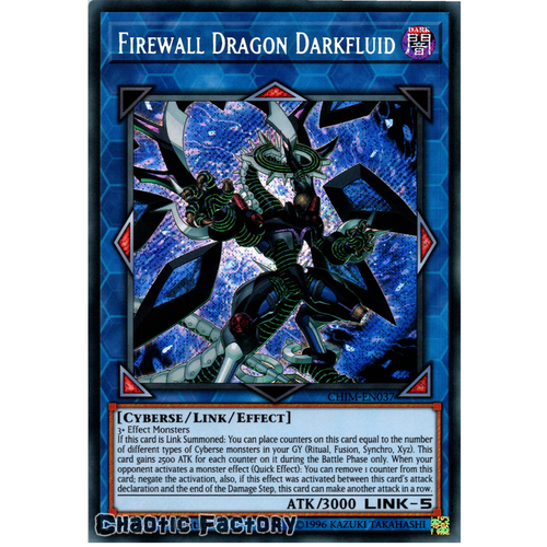 CHIM-EN037 Firewall Dragon Darkfluid Secret Rare Unlimited Edition NM