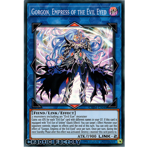 CHIM-EN048 Gorgon, Empress of the Evil Eyed Super Rare 1st Edition NM