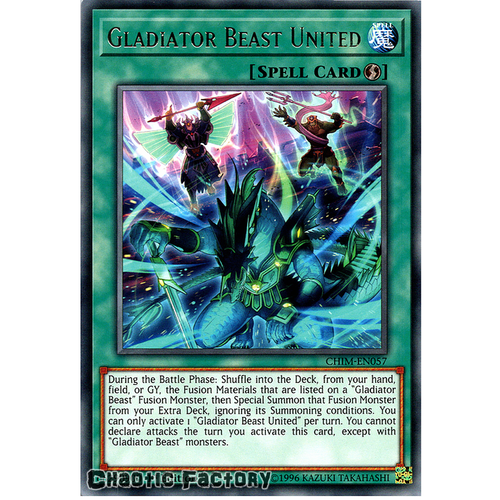 CHIM-EN057 Gladiator Beast United Rare 1st Edition NM