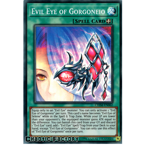 CHIM-EN062 Evil Eye of Gorgoneio Super Rare 1st Edition NM