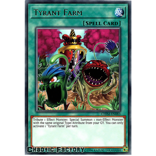 CHIM-EN083 Tyrant Farm Rare 1st Edition NM