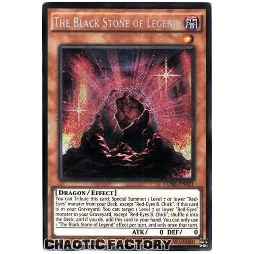 The Black Stone of Legend - CORE-EN021 - Secret Rare UNLMITED Edition NM