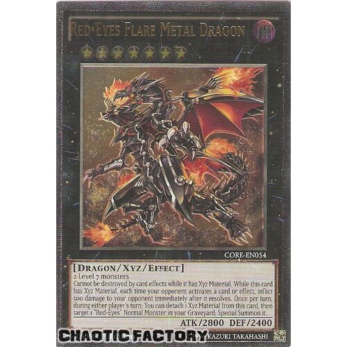 ULTIMATE RARE Red-Eyes Flare Metal Dragon CORE-EN054  UNL Edition LP