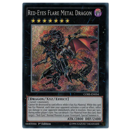 CORE-EN054 Red-Eyes Flare Metal Dragon Secret Rare 1st Edition NM