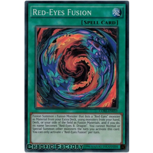 Red-Eyes Fusion - CORE-EN059 - Super Rare 1st Edition NM