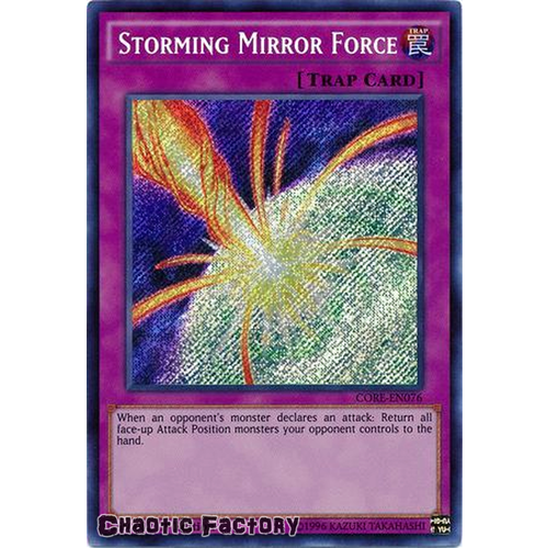 US PRINT Storming Mirror Force CORE-EN076 Secret Rare 1st Edition NM
