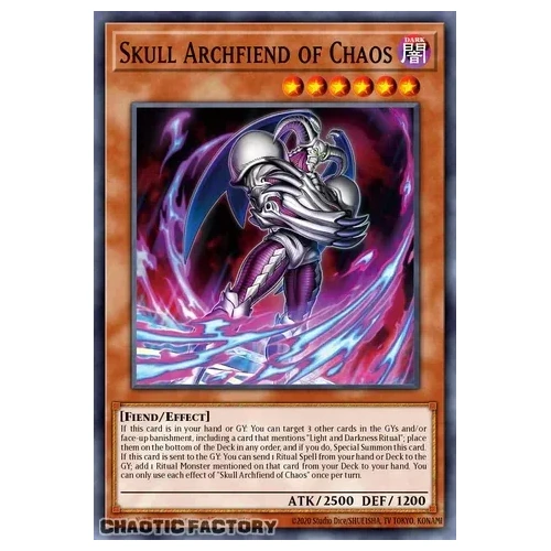 CORI-EN002 Skull Archfiend of Chaos Super Rare 1st Edition NM