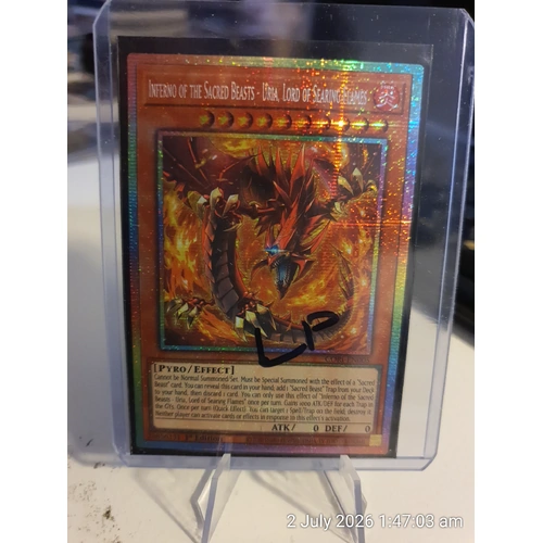 CORI-EN005 Inferno of the Sacred Beasts - Uria, Lord of the Searing Flames STARLIGHT Rare 1st Edition LP