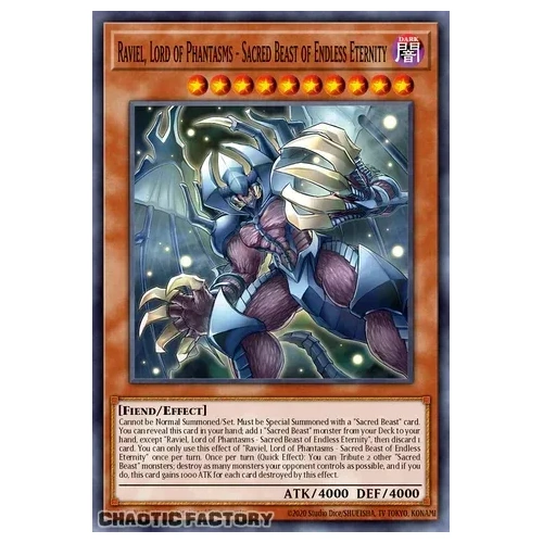 CORI-EN007 Infinity of the Sacred Beasts - Raviel, Lord of Phantasms Super Rare 1st Edition NM