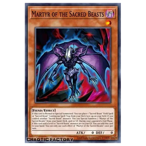CORI-EN009 Martyr of the Sacred Beasts Super Rare 1st Edition NM