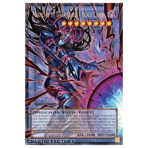 CORI-EN027 Magician of Dark Chaos - Black Chaos EXTENDED ART Ultra Rare 1st Edition NM