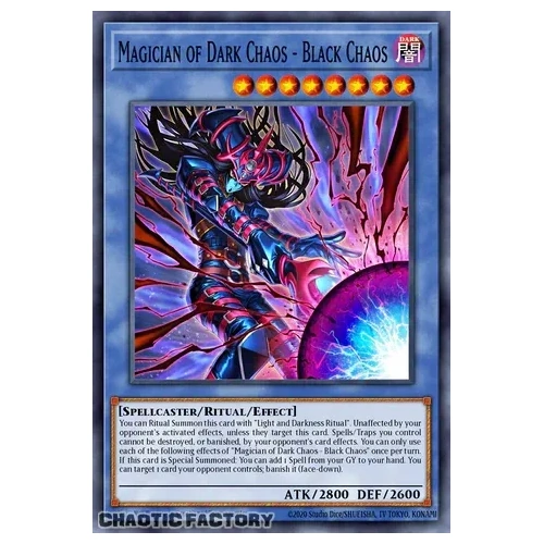 CORI-EN027 Magician of Dark Chaos - Black Chaos Secret Rare 1st Edition NM
