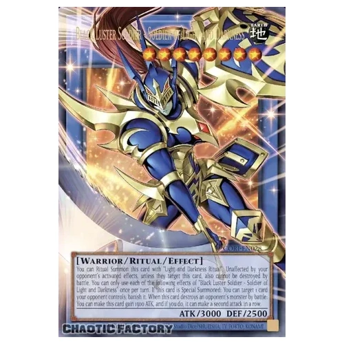 CORI-EN028 Black Luster Soldier - Soldier of Light and Darkness EXTENDED ART Ultra Rare 1st Edition NM