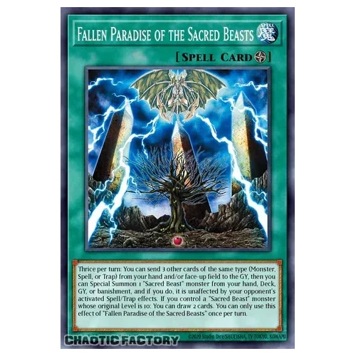 CORI-EN048 Fallen Paradise of the Sacred Beasts Common 1st Edition NM