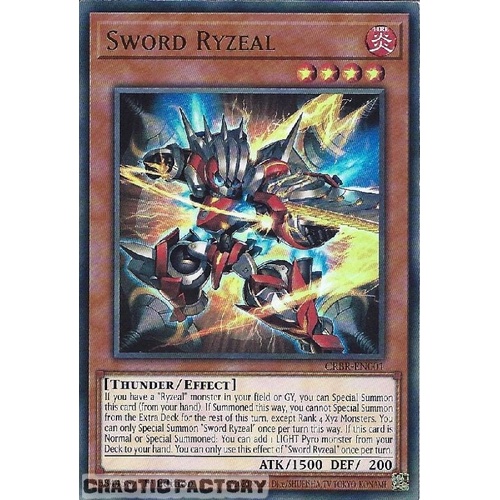 CRBR-EN001 Sword Ryzeal Ultra Rare 1st Edition NM