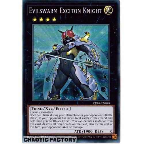 CRBR-EN048 Evilswarm Exciton Knight Super Rare 1st Edition NM