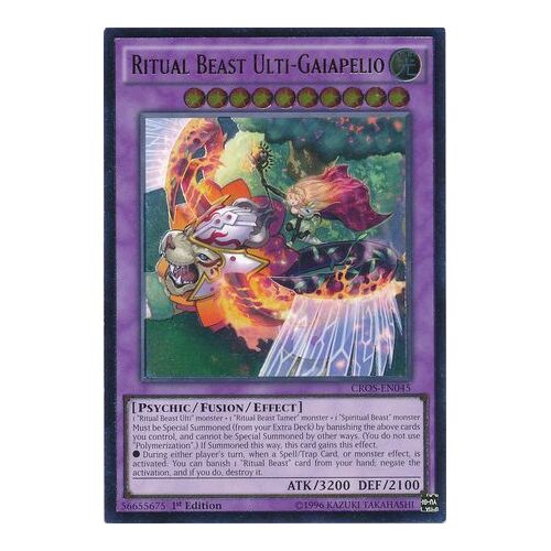 Ultimate Rare - Ritual Beast Ulti-Gaiapelio - CROS-EN045 - 1st Edition NM