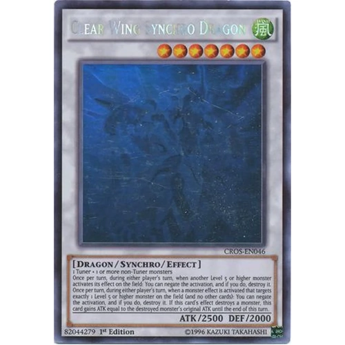 Ghost Rare - Clear Wing Synchro Dragon - CROS-EN046 - 1st Edition NM