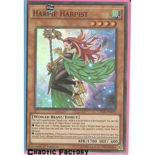 Harpie Harpist - CROS-EN099 - Super Rare 1st Edition NM