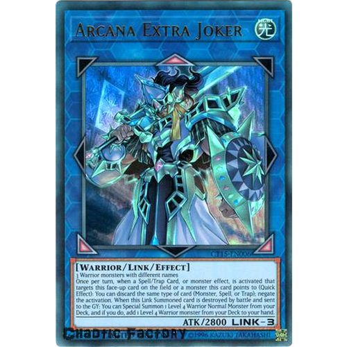 Yugioh Arcana Extra Joker CT15-EN006 Ultra Rare Promo NM