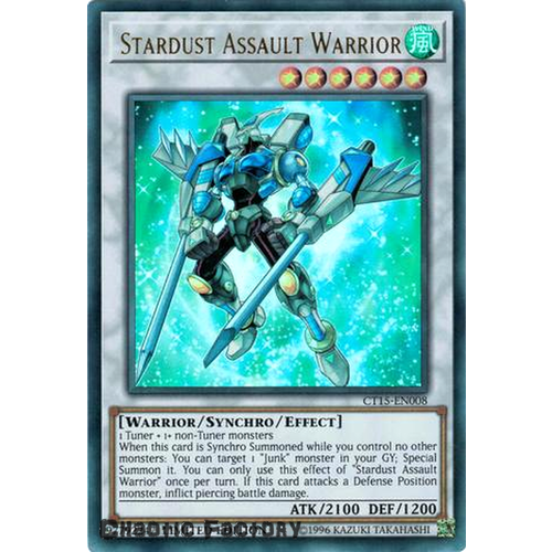 Yugioh Stardust Assault Warrior CT15-EN008 Ultra Rare Promo NM