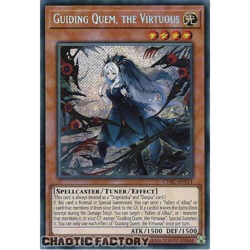 CYAC-EN011 Guiding Quem, the Virtuous Secret Rare 1st Edition NM