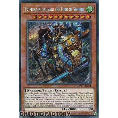 CYAC-EN024 Tsumuha-Kutsunagi the Lord of Swords Secret Rare 1st Edition NM