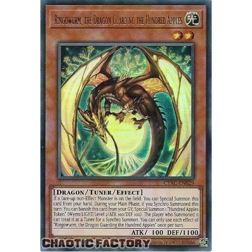 CYAC-EN029 Ringowurm, the Dragon Guarding the Hundred Apples Ultra Rare 1st Edition NM