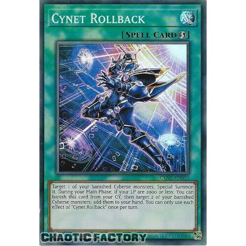 CYAC-EN051 Cynet Rollback Super Rare 1st Edition NM