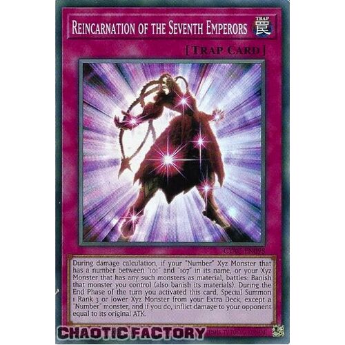 CYAC-EN098 Reincarnation of the Seventh Emperors Super Rare 1st Edition NM