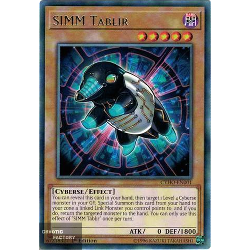 Yugioh - CYHO-EN001 - SIMM Tablir Rare 1st Edition NM