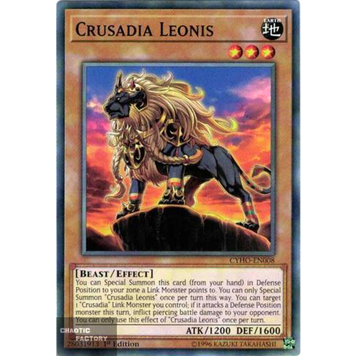 Yugioh - CYHO-EN008 - Crusadia Leonis Common 1st Edition NM