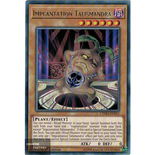 Yugioh - CYHO-EN013 - Impcantation Talismandra Rare 1st Edition NM